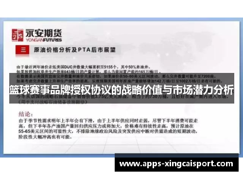篮球赛事品牌授权协议的战略价值与市场潜力分析
